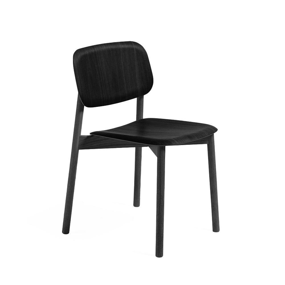 Soft Edge 60 Chair by Hay #Black Water-based lacquered Oak veneer/Black Water-based lacquered Solid oak