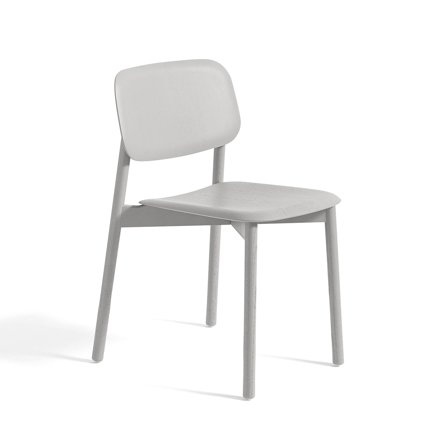 Soft Edge 60 Chair by Hay #Oak veneer/Soft grey Water-based lacquered Solid oak