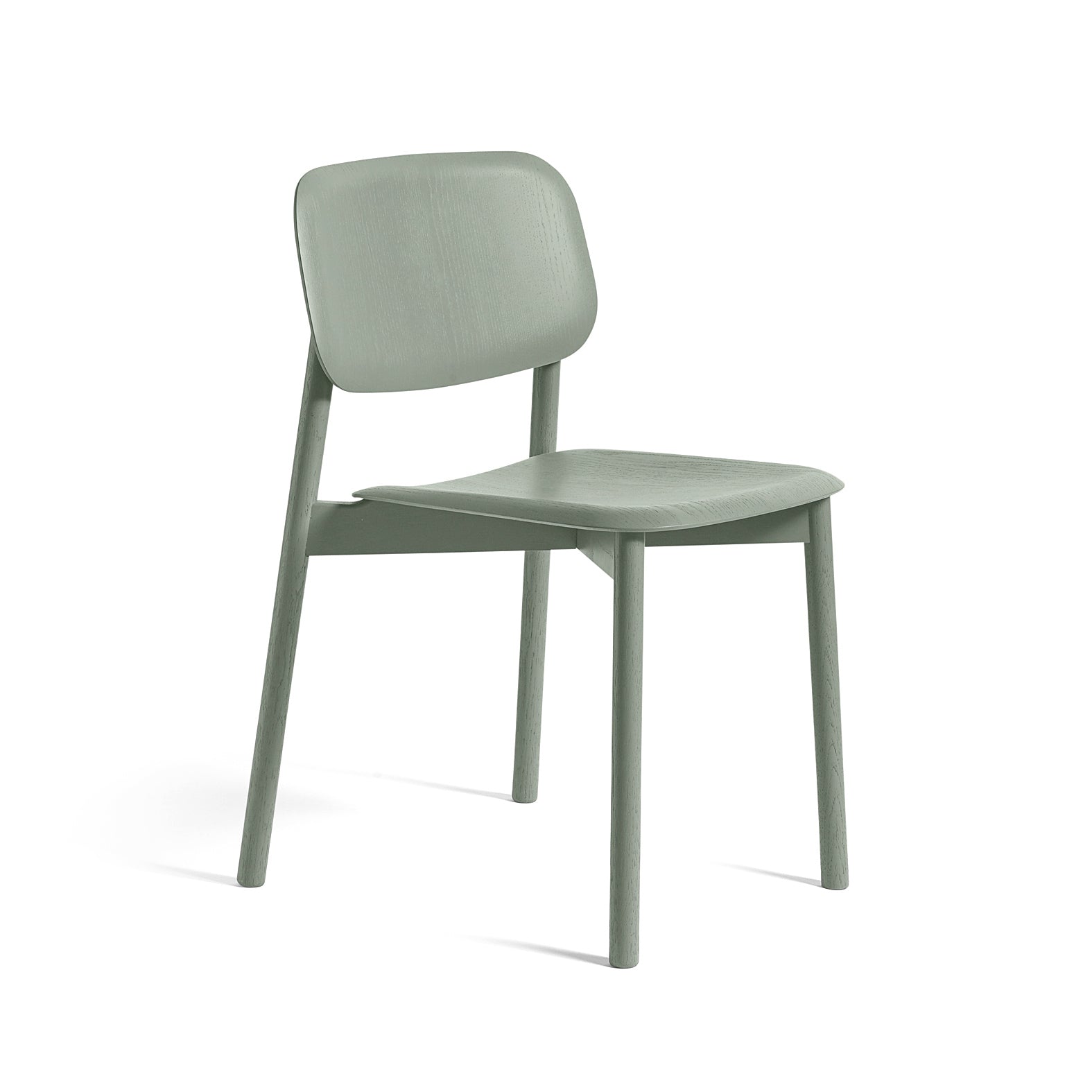 Soft Edge 60 Chair by Hay #Dusty green Water-based lacquered Oak veneer/Dusty green Water-based lacquered Solid oak