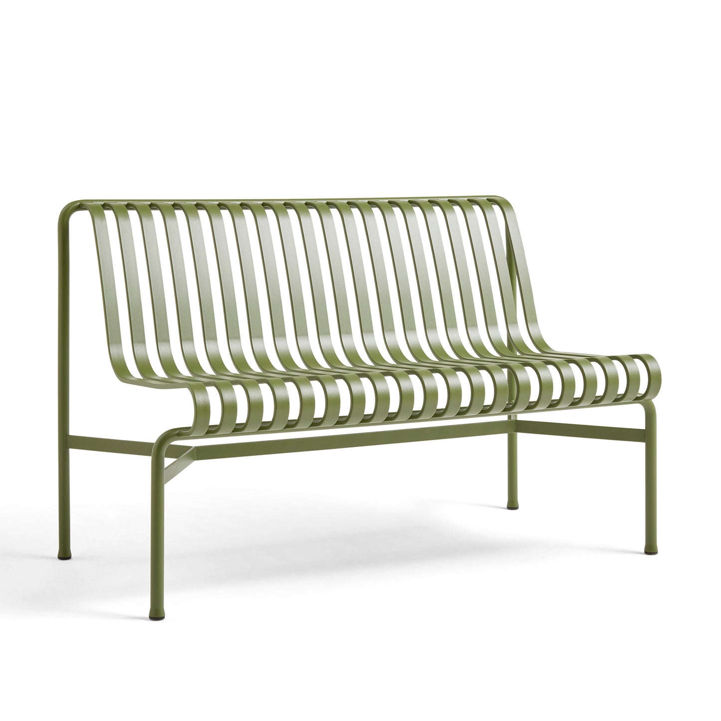 Palissade Dining Bench by Hay #olive powder coated steel/olive powder coated steel