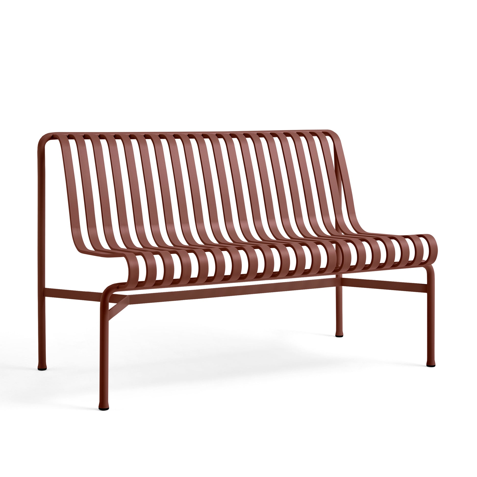 Palissade Dining Bench by Hay #iron red powder coated steel/iron red powder coated steel