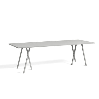[국내재고/B급] Loop Stand Table W250 x L92 x H74 / Size-W250 x L92 x H74 / including support(지지대 포함) / Frame-Grey Powder coated Steel / Tabletop-Grey Linoleum