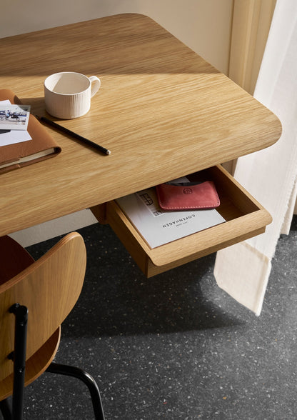 AB020D wall desk drawer, lacquered oak