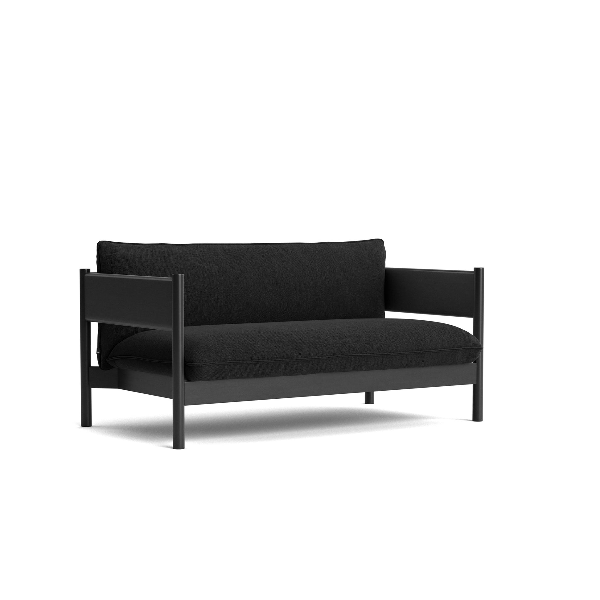 Arbour Club Sofa by Hay #Black Water-based lacquered Solid beech/Re-wool | 198