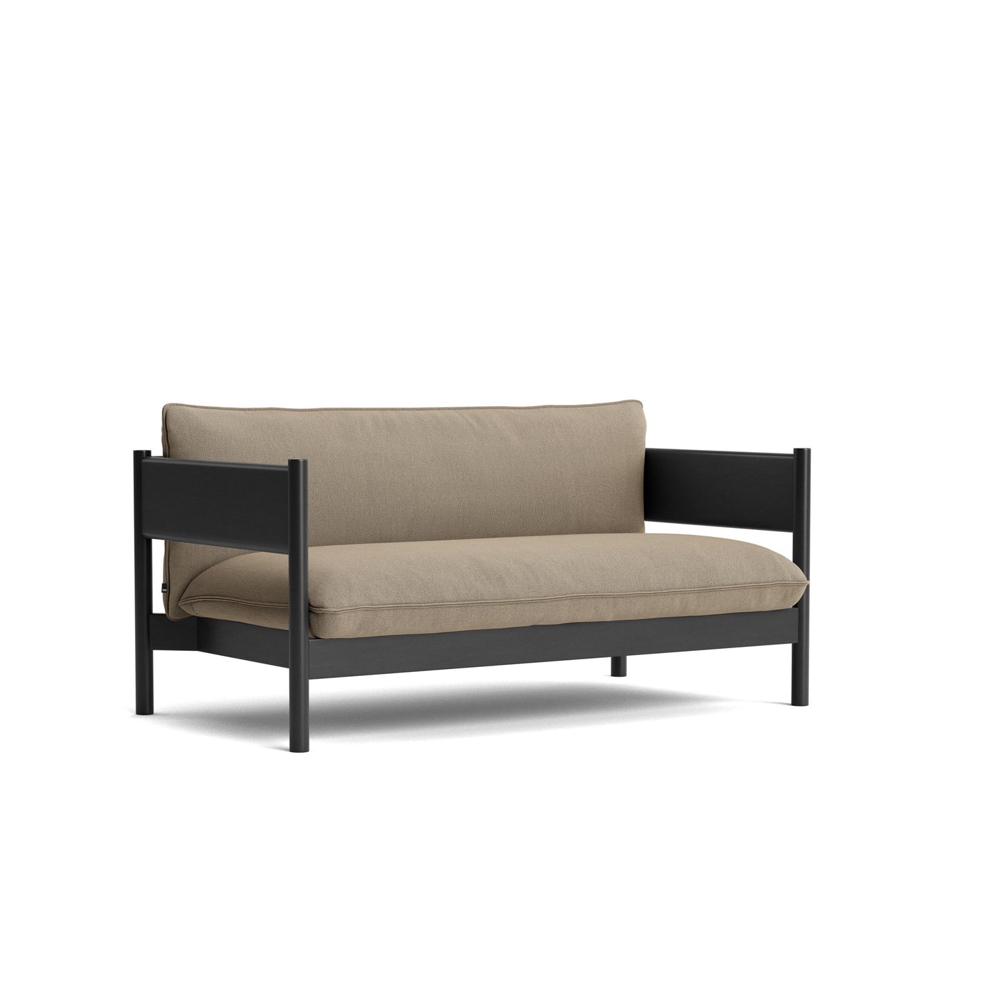 Arbour Club Sofa by Hay #Black Water-based lacquered Solid beech/Re-wool | 218