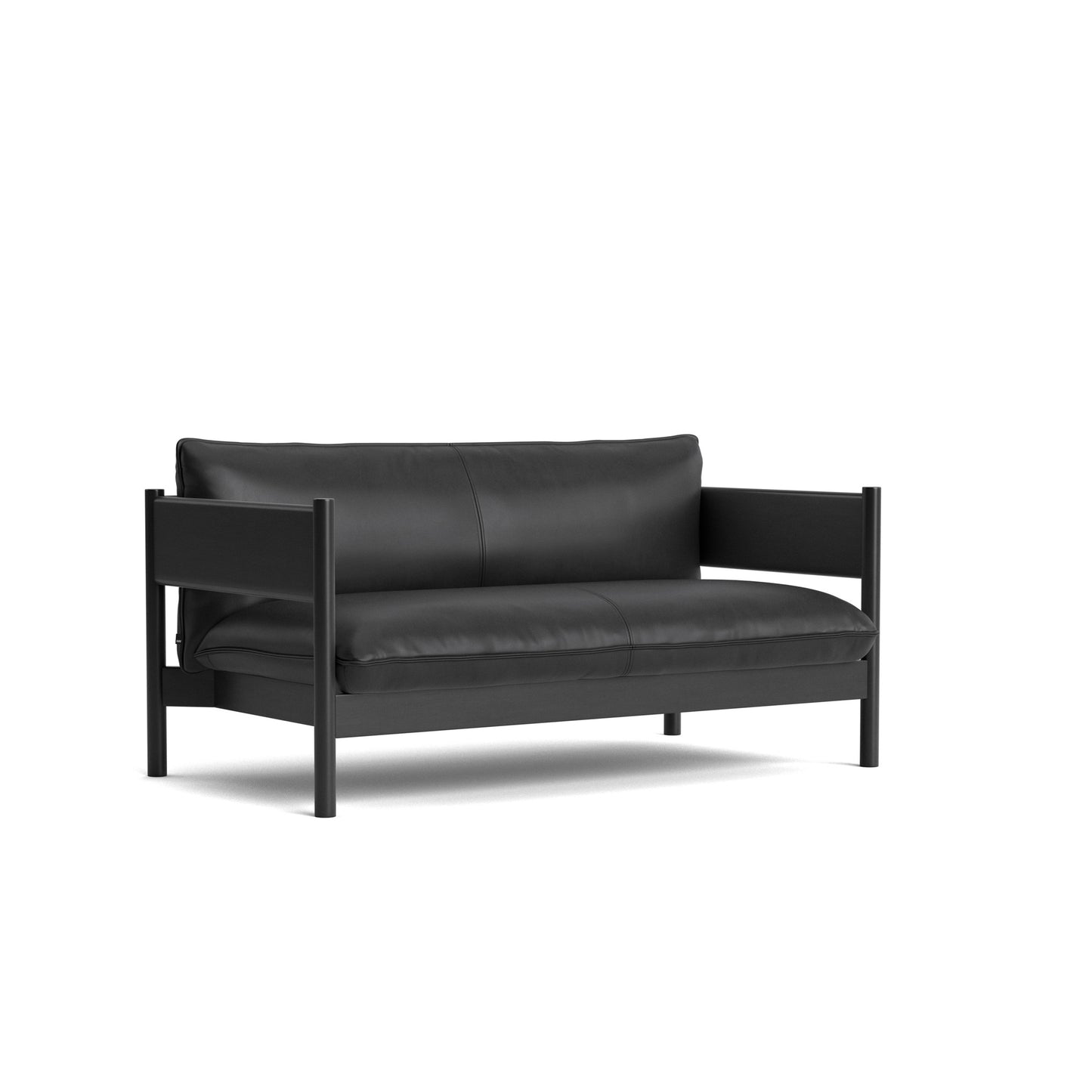 Arbour Club Sofa by Hay #Black Water-based lacquered Solid beech/Nevada | NV0500S