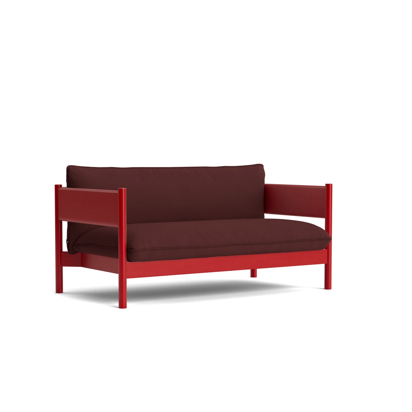 Arbour Club Sofa by Hay #Wine red Water-based lacquered Solid beech/Steelcut | 655