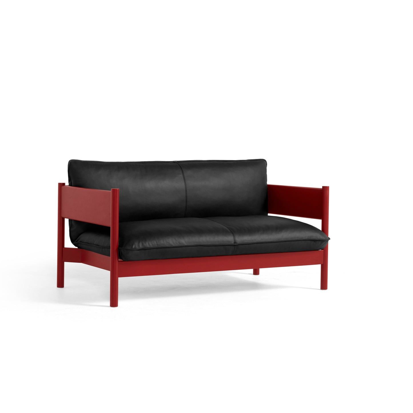 Arbour Club Sofa by Hay #Wine red Water-based lacquered Solid beech/Nevada | NV0500S