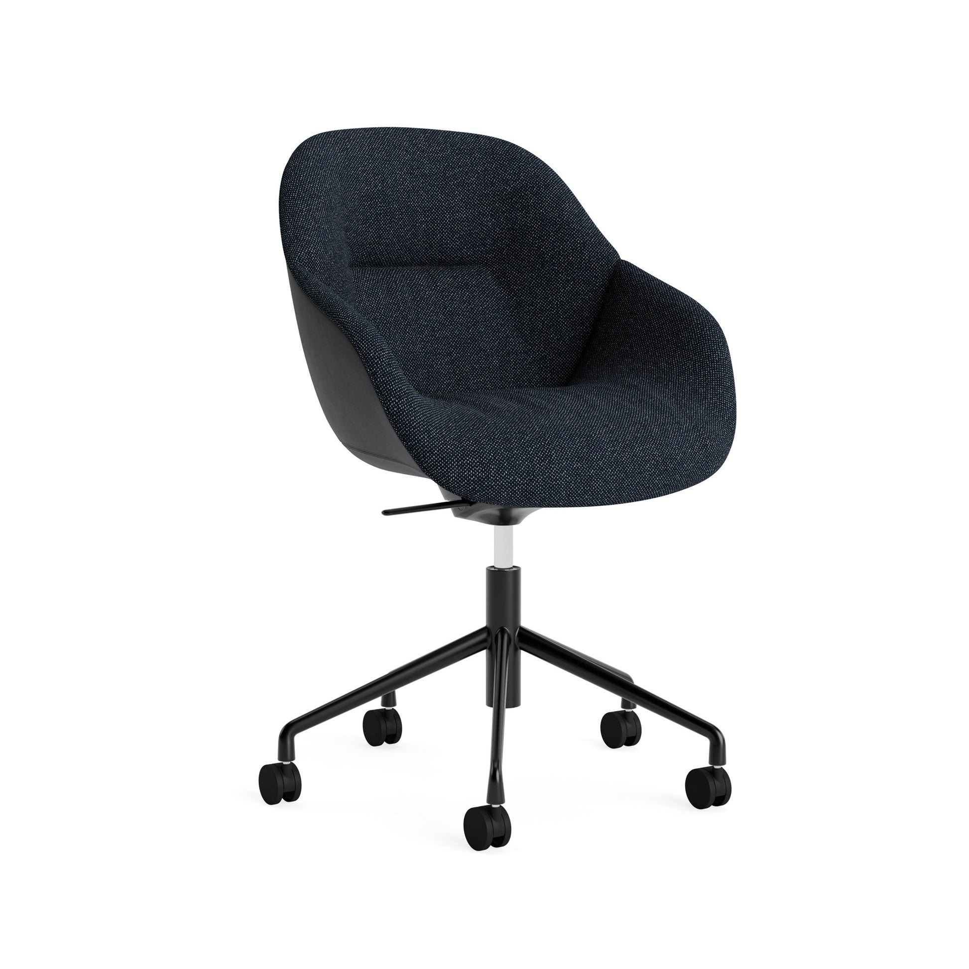 About A Chair Aac 155 Soft Duo by Hay #Black Powder coated Aluminium/Fairway | Dark blue/Sense | Black