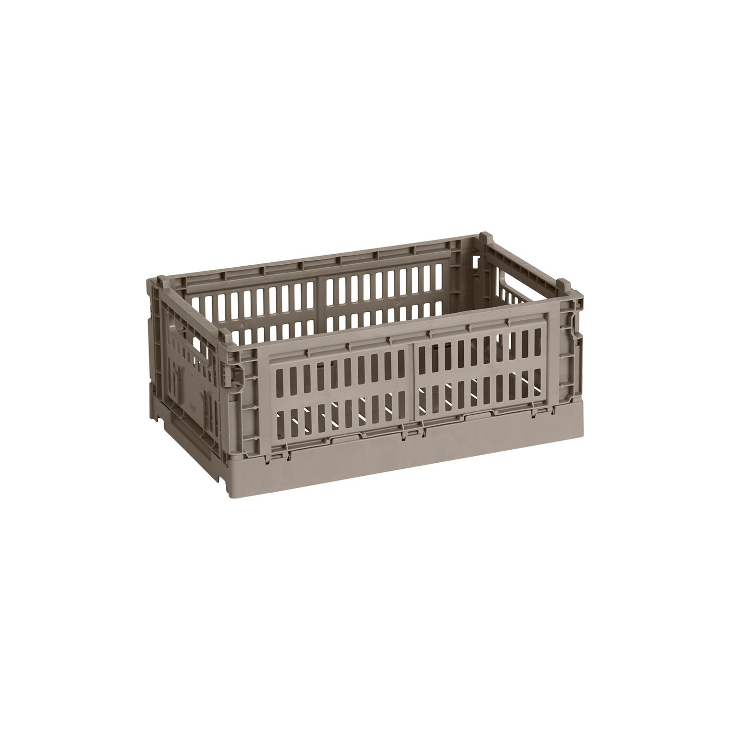 Colour Crate, S, recycled plastic, warm grey