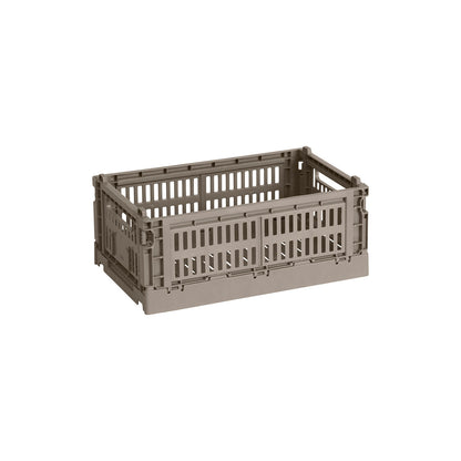Colour Crate, S, recycled plastic, warm grey