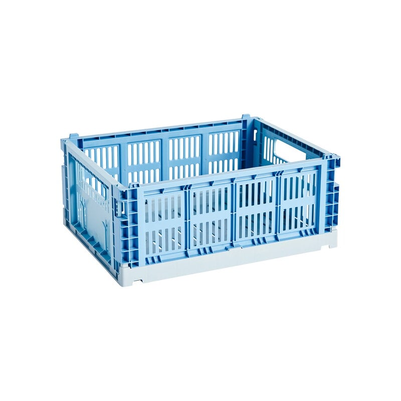 Colour Crate Mix by HAY #M, recycled plastic, sky blue #