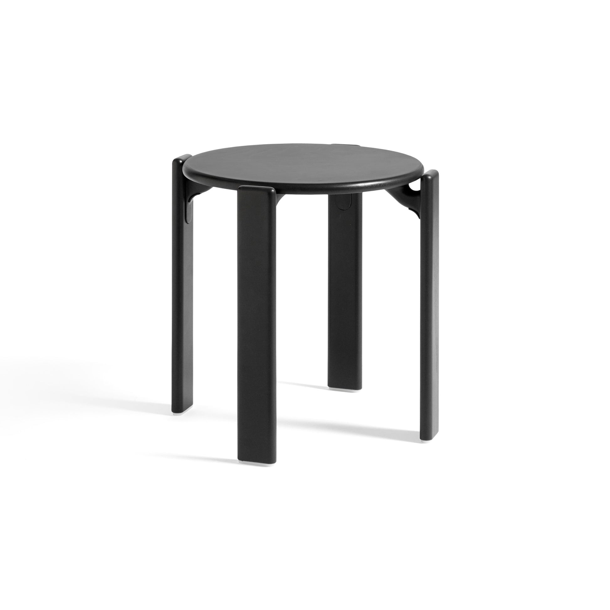 Rey Stool by Hay #Deep black Water-based lacquered Moulded beech veneer/Deep black Water-based lacquered Solid beech