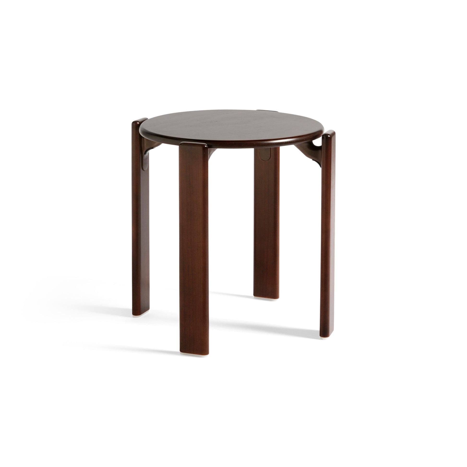 Rey Stool by Hay #Umber brown Water-based lacquered Moulded beech veneer/Umber brown Water-based lacquered Solid beech