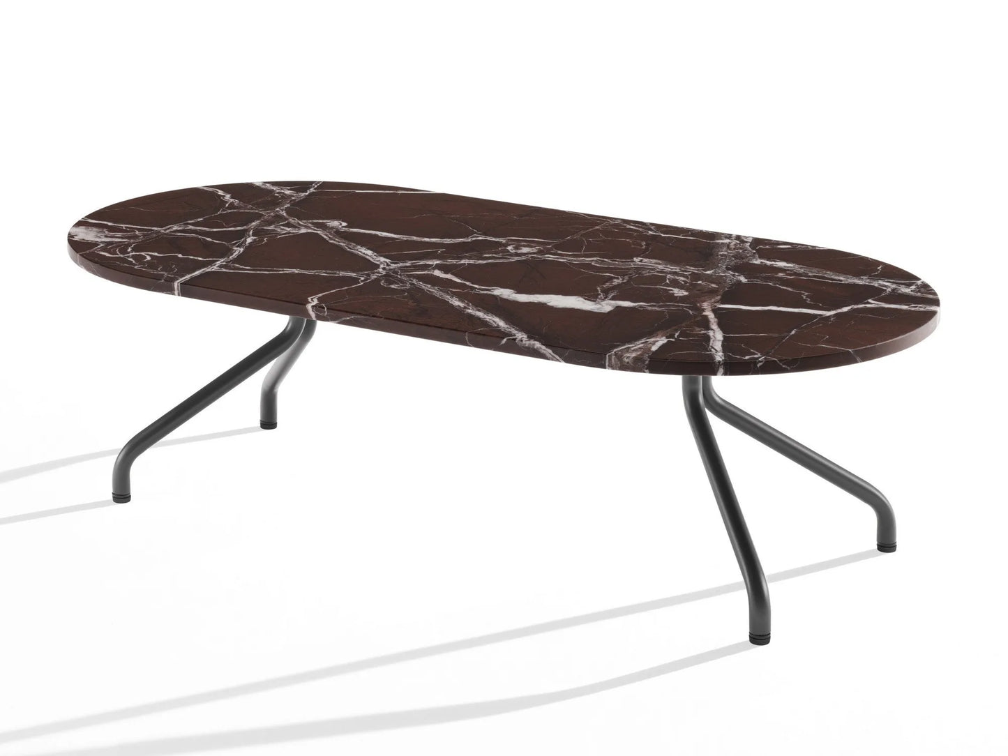 AD.DA - Oval coffee table with metal legs