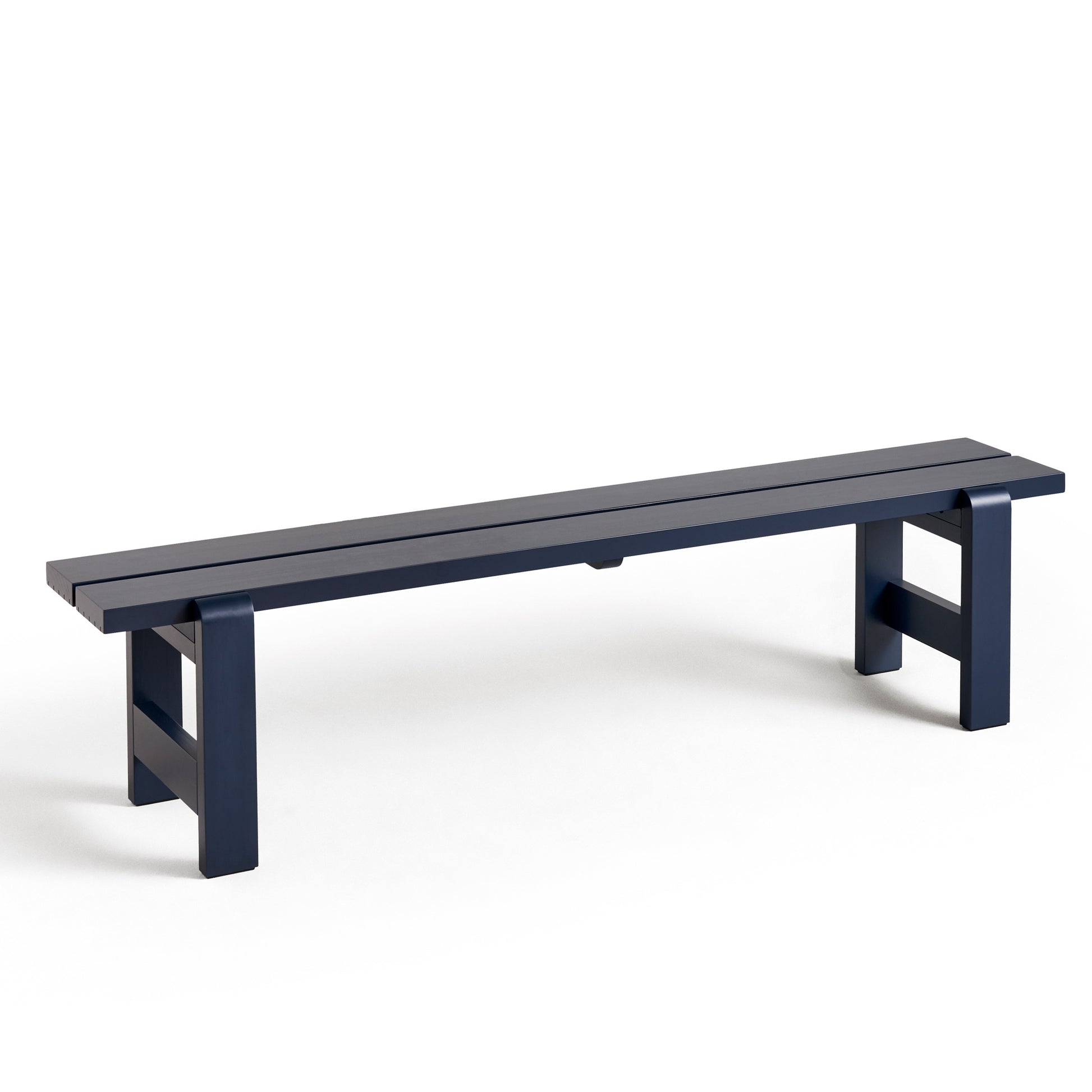 Weekday Bench by Hay #H45 x W190 x L32/Steel blue Water-based lacquered Solid pinewood/Steel blue Water-based lacquered Solid pinewood