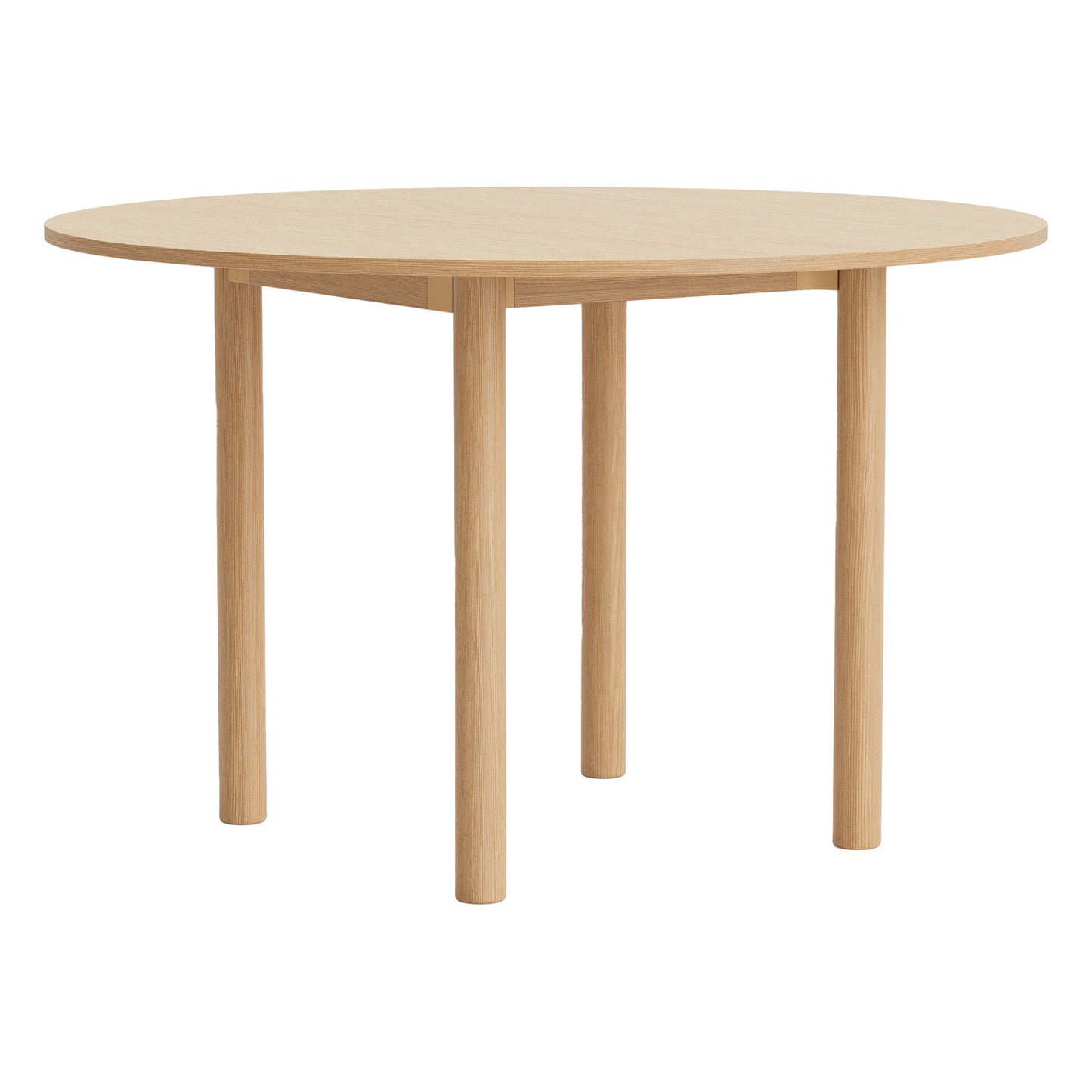 Annex table round, 120 cm, lacquered oak - lacquered oak veneer