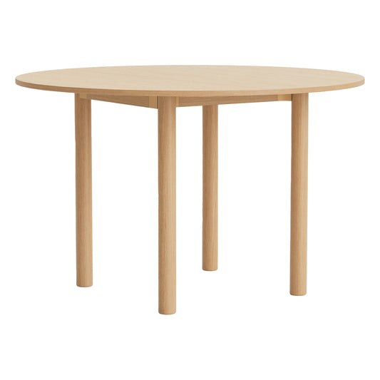 Annex table round, 120 cm, lacquered oak - lacquered oak veneer