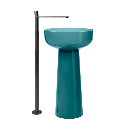 ALBUME - Freestanding round Cristalmood® washbasin