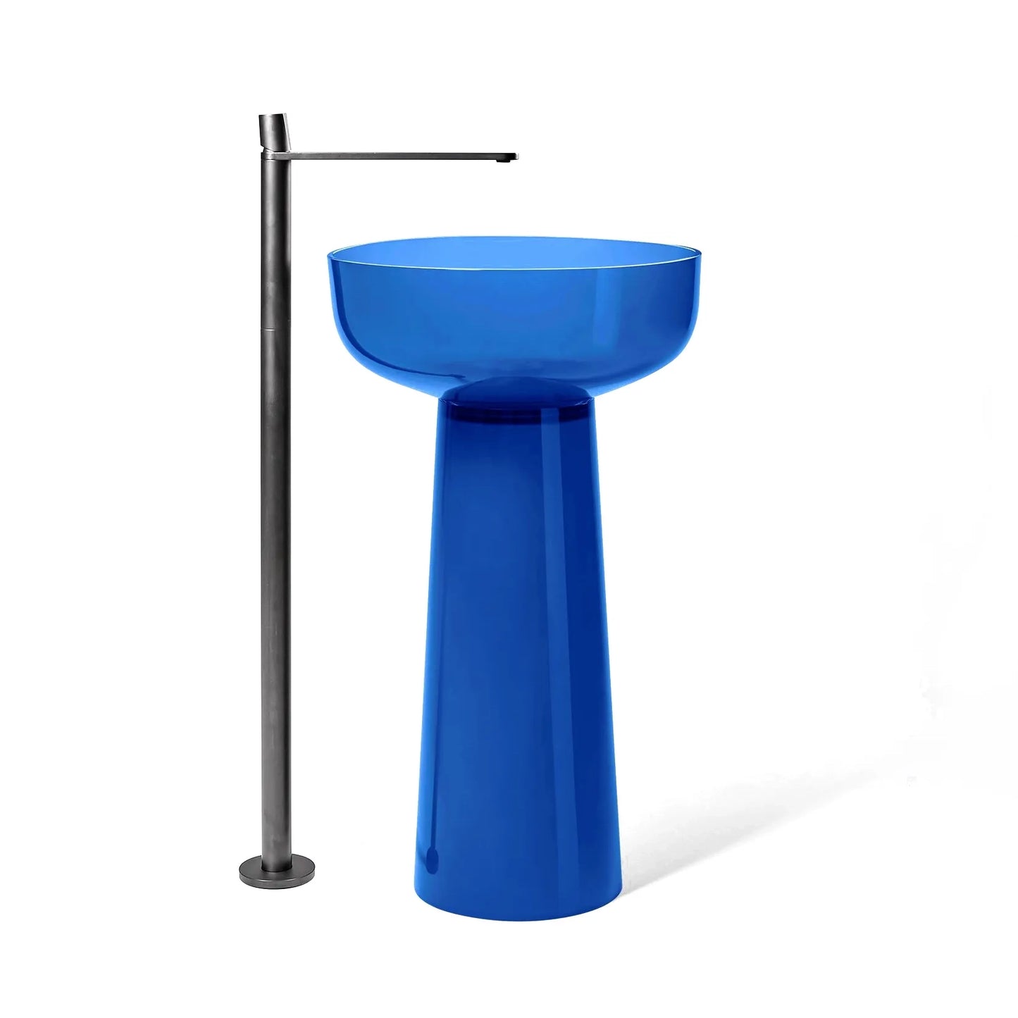 ALBUME - Freestanding round Cristalmood® washbasin