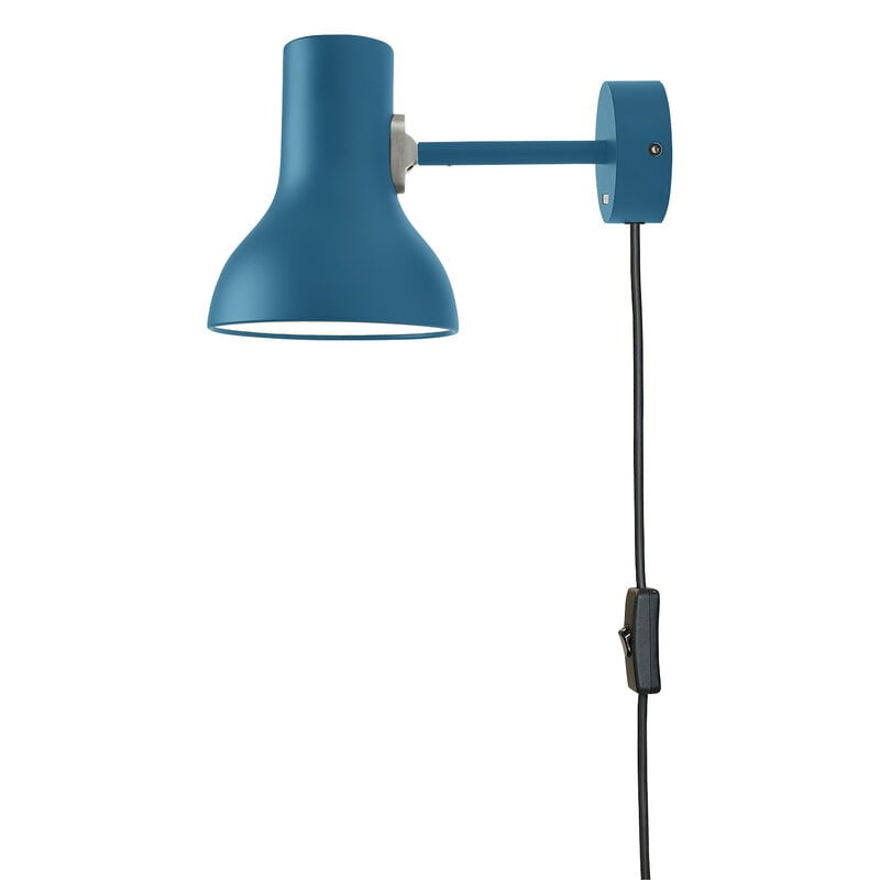 Type 75 Mini wall light with cable by Anglepoise #M. Howell Ed., saxon blue #