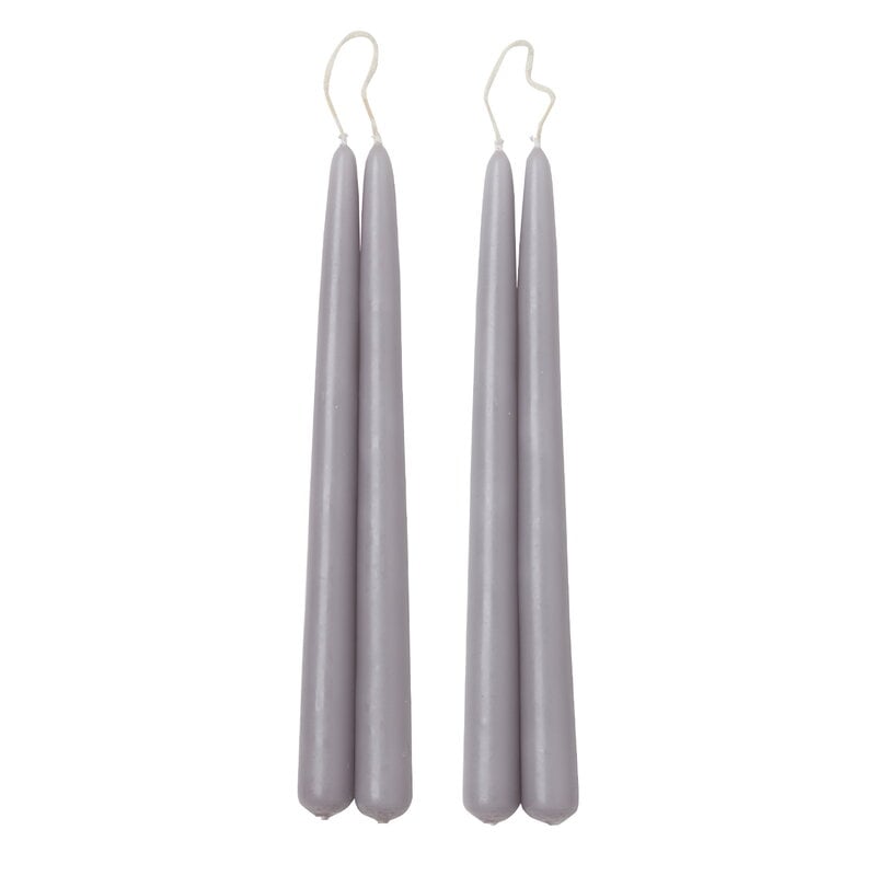Blossom candle by applicata #4 pcs, cool grey #