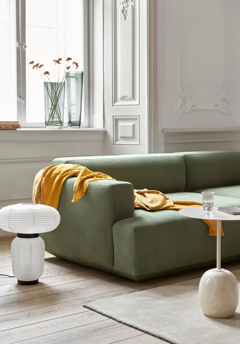 Lato LN8 coffee table, white - Cream Diva marble
