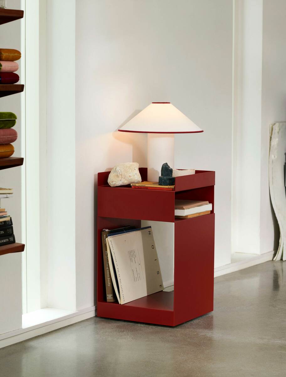 Rotate SC73 side table, merlot