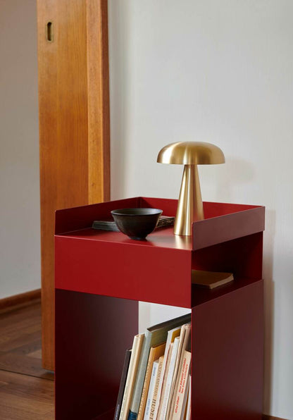 Rotate SC73 side table, merlot