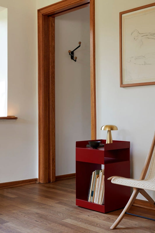 Rotate SC73 side table, merlot