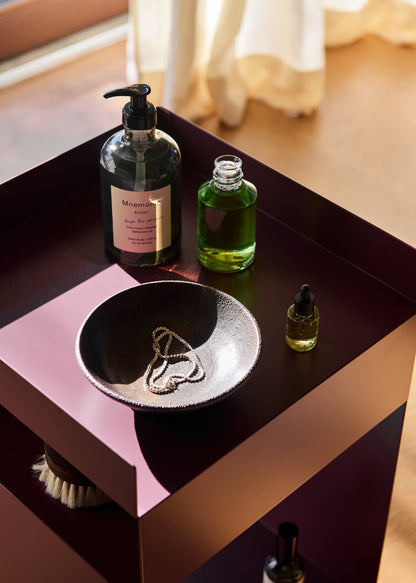 Rotate SC73 side table, dark plum