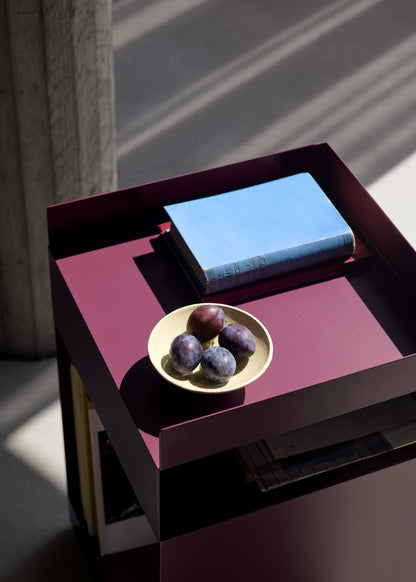 Rotate SC73 side table, dark plum