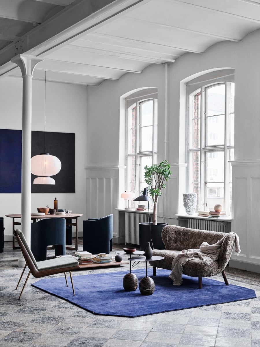 Lato LN9 coffee table, black - Emperador marble