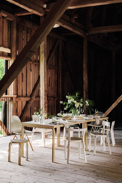 Aalto table 82A, birch - white laminate