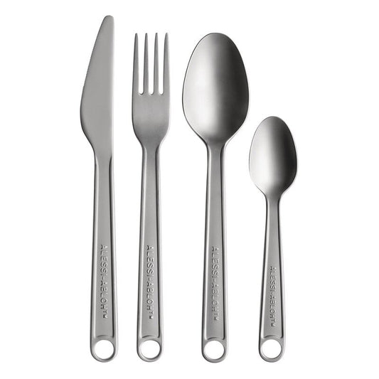 Conversational Objects cutlery set by Alessi #4 pcs, stainless steel #