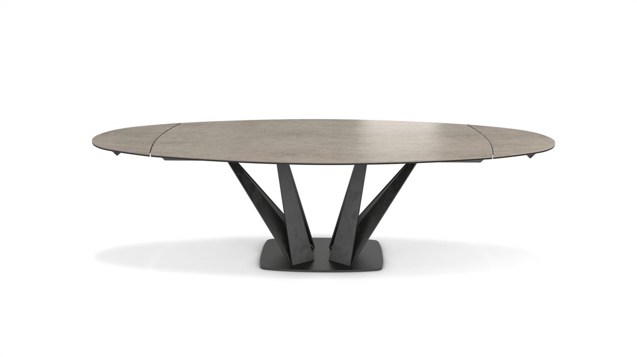 Alliage Dining Table Barrel/Oval by Roche Bobois #L. 200 x H. 75 x P. 113 cm/Fokos Ceramic | Earth