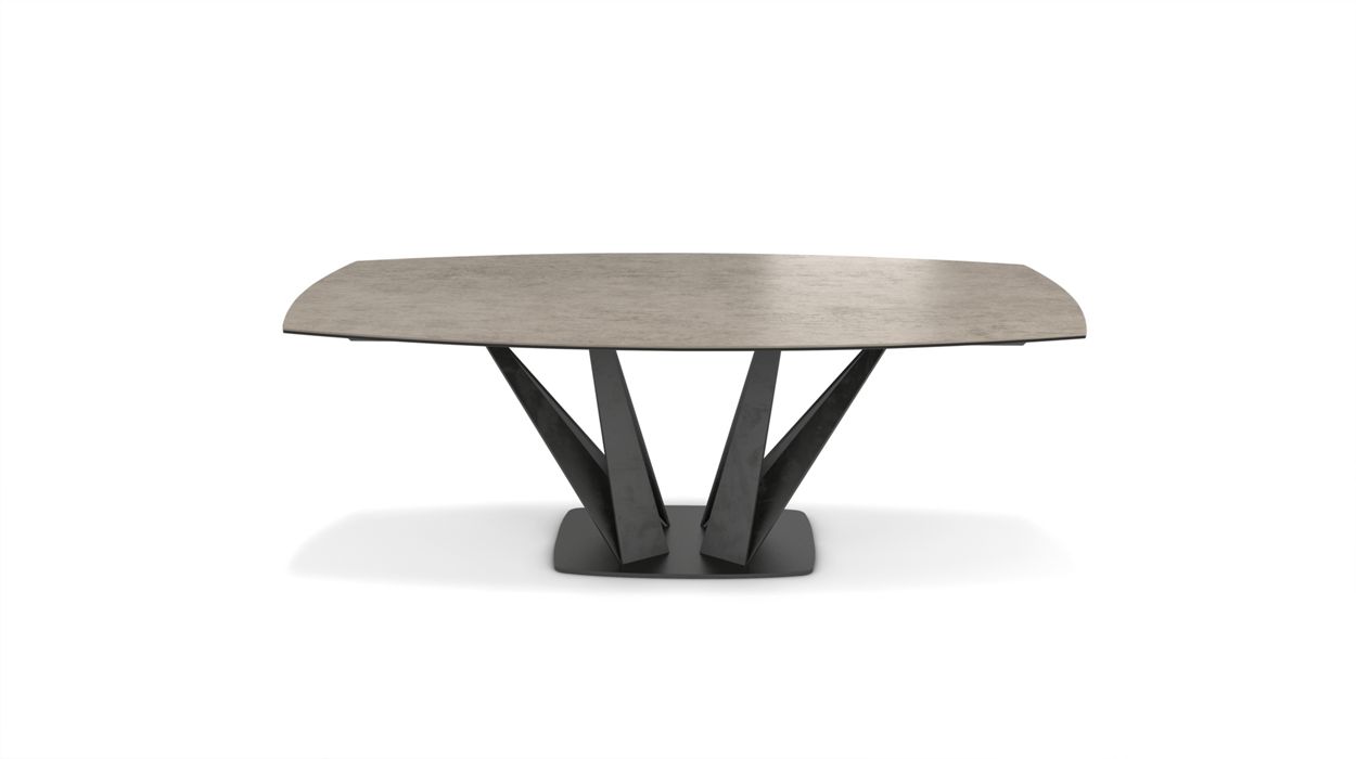 Alliage Dining Table Barrel/Oval by Roche Bobois #L. 220 x H. 75 x P. 115 cm/Fokos Ceramic | Earth