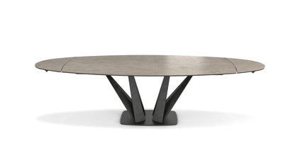 Alliage Dining Table Barrel/Oval by Roche Bobois #L. 220 x H. 75 x P. 115 cm/Fokos Ceramic | Earth