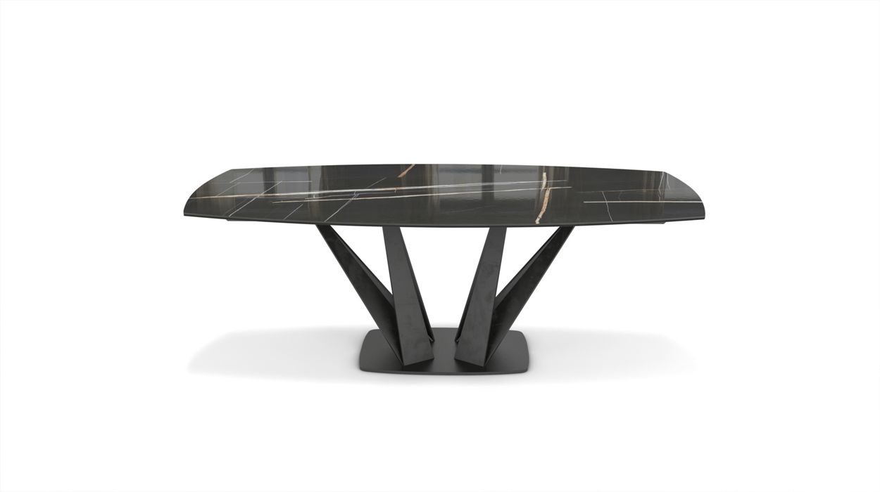 Alliage Dining Table Barrel/Oval by Roche Bobois #L. 220 x H. 75 x P. 115 cm/Marble | Sahara