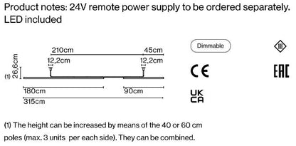 AMBROSIA 315 - LED aluminium ceiling lamp