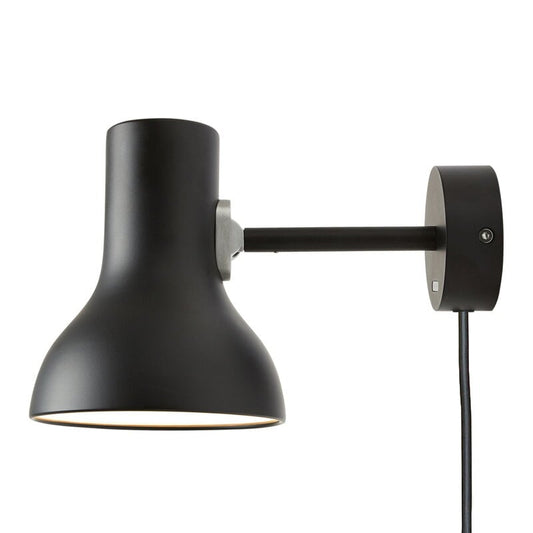 Type 75 Mini wall light with cable by Anglepoise #jet black #