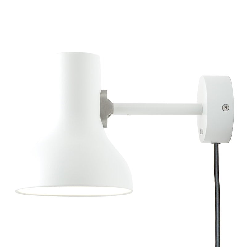 Type 75 Mini wall light with cable by Anglepoise #alpine white #
