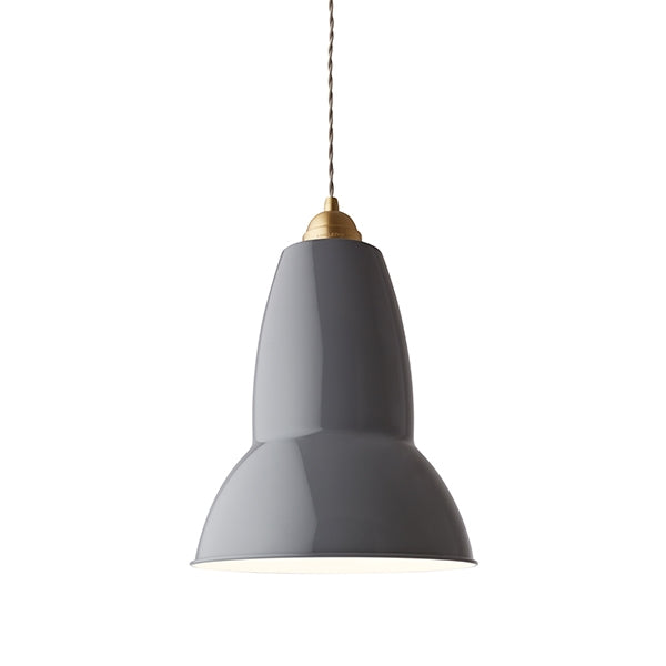 Original 1227 Brass Midi Pendant Lamp by Anglepoise #Brass / Dark grey