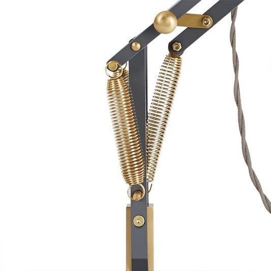 Anglepoise Original 1227 Brass Table Lamp Elephant Grey
