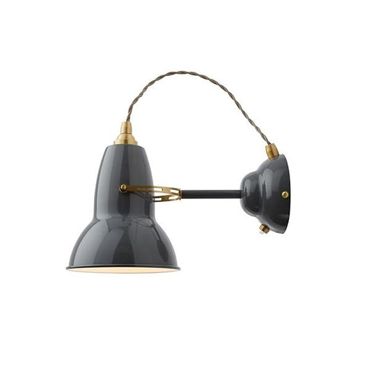 Anglepoise Original 1227 Brass Wall Light Elephant Grey