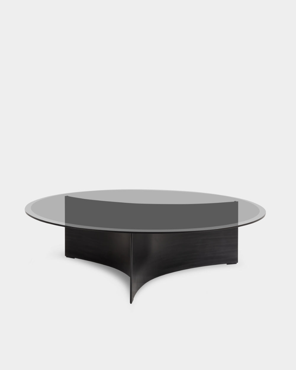Arc Table - Large - Black Patinated & Black Glass