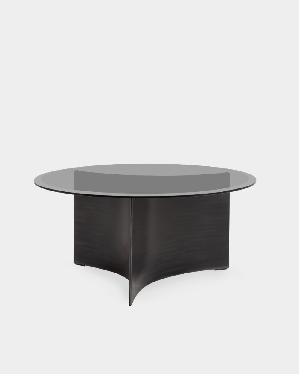Arc Table - Medium - Black Patinated & Black Glass