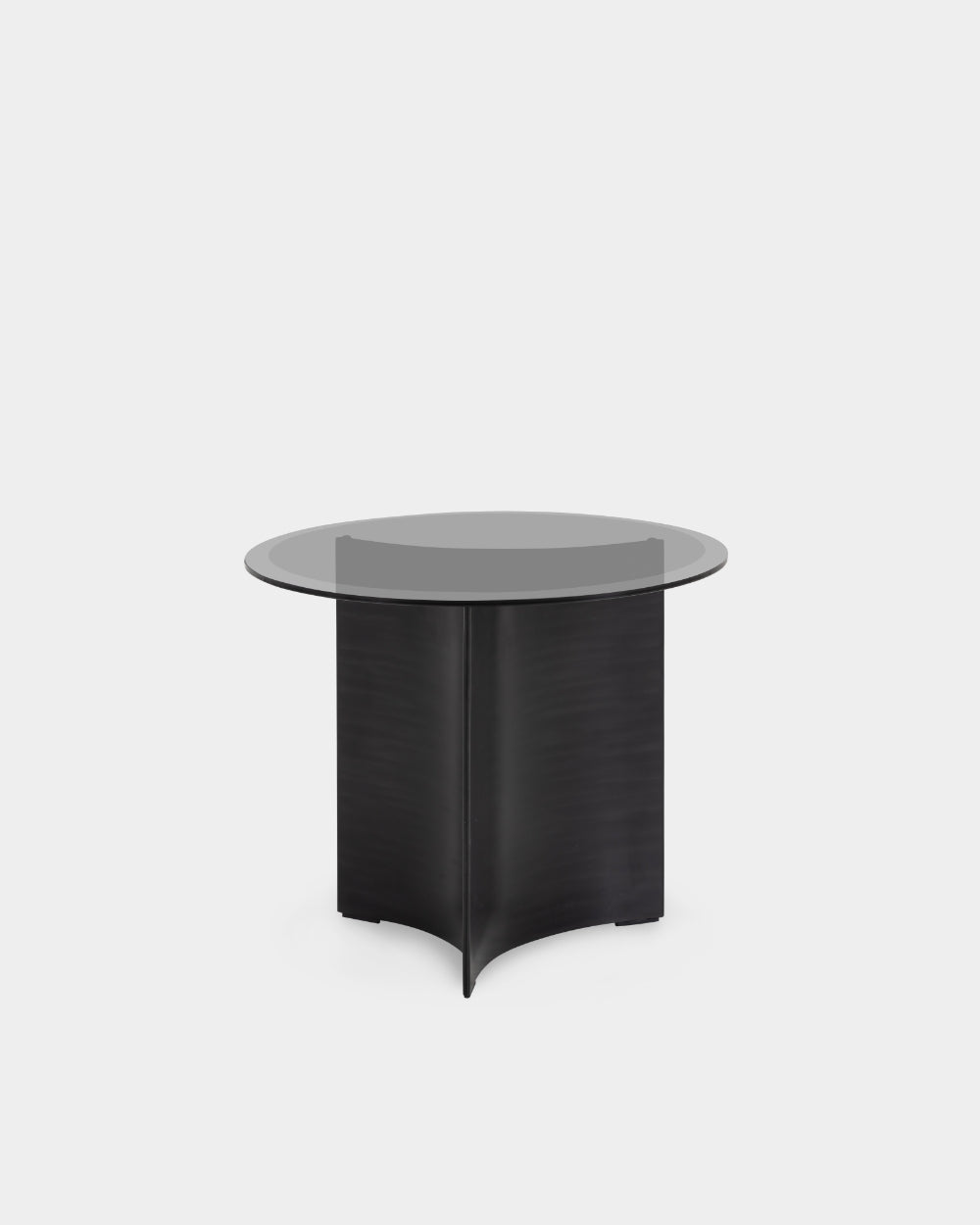 Arc Table - Small - Black Patinated & Black Glass