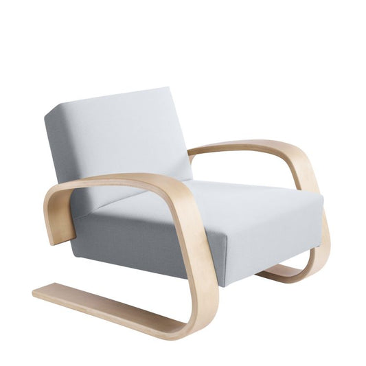 400 "TANK" - Cantilever wooden armchair with armrests (Request Info)