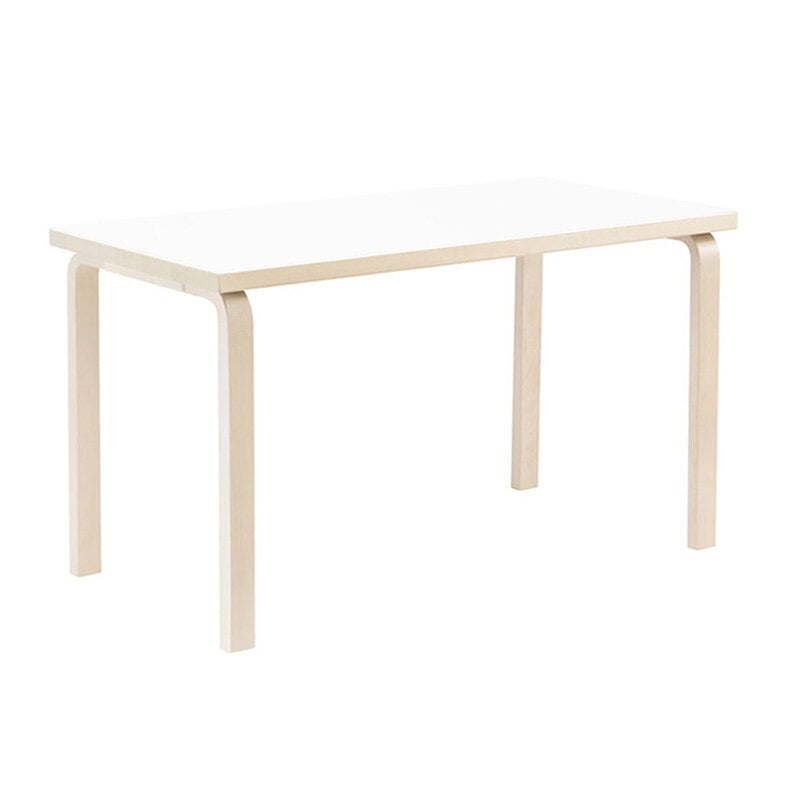 Aalto table 81A by Artek #birch - white laminate #